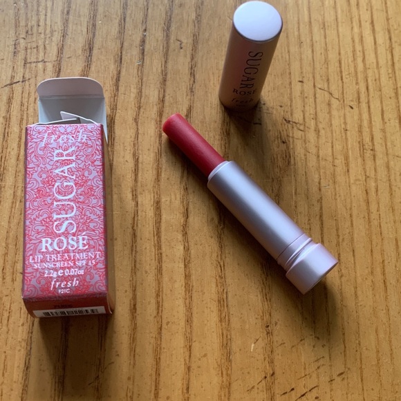 NIB FRESH Sugar Rosé Tinted Lip Balm Lip Treatment Mini - Picture 5 of 10